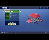 The Fossil Flyer glider in the Fortnite item shop (Image via Epic Games)